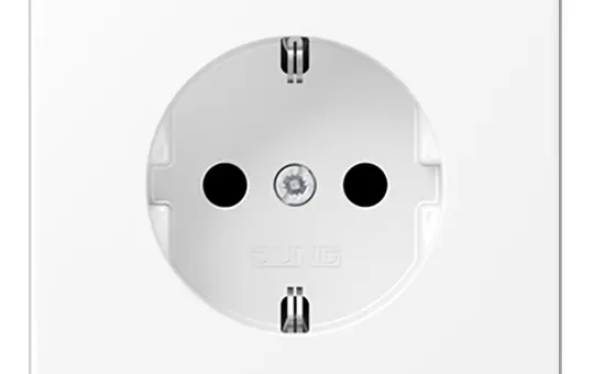 JUNG LS1520KIWWM Prise SCHUKO LS Protection contre le contact | blanc neige mat