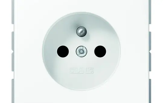 JUNG CD1520FKIWW prise internationale CD FR/BE, protection tactile | blanc alpin