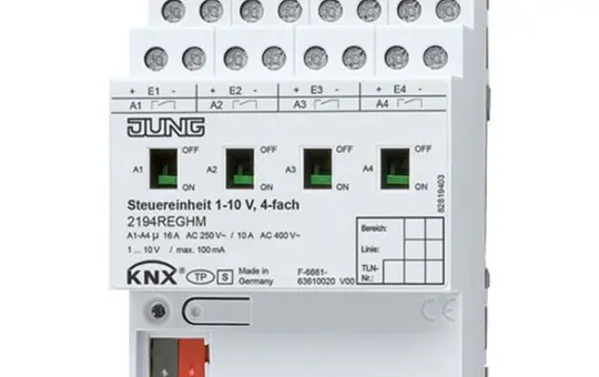 JUNG 2194REGHM KNX dimmer actuator 1-10 V 4-fold
