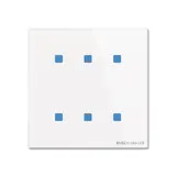 BUSCH-JAEGER TB/U6.4.11-CG KNX Touch Sensor Standard tacteo 6-fold, horizontal | glass white | 86x86 mm
