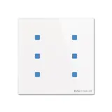 BUSCH-JAEGER TB/U6.5.11-CG Capteur tactile KNX Standard tacteo 6 volets, vertical | verre blanc | 86x86 mm