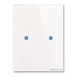 BUSCH-JAEGER TB/U2.7.11-CG KNX Standard tacteo touch sensor 2-fold, horizontal | glass white | 115x86 mm