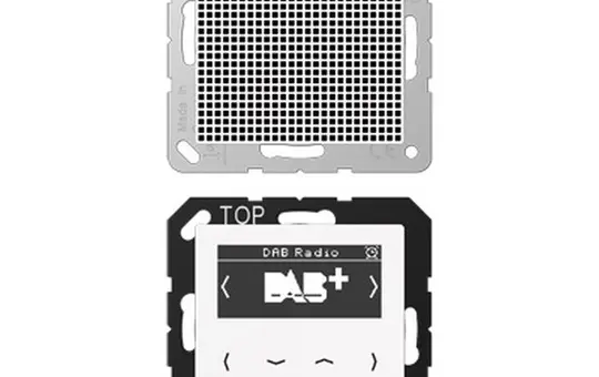 JUNG DABA1WW Flush-mounted Radio Set Series A/AS DAB+, mono | alpine white