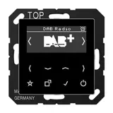 JUNG DABASW Flush-Mounted Radio Series A/AS DAB+ | black