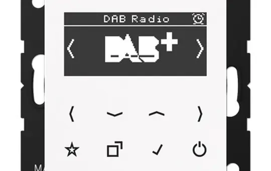 JUNG DABAWW Radio encastrable série A/AS DAB+ | blanc alpin