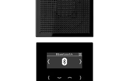 JUNG DABLS1BTSW Set radio encastrable série LS DAB+, Mono, Bluetooth | noir