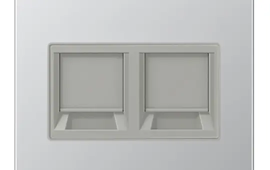 JUNG AL1969-2WE Modular Jack Cover LS Series 2-fold, for universal module | aluminum