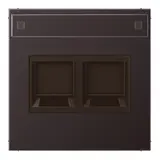 JUNG AL1969-2NAWED Modular jack cover LS series 2-fold, label field, for universal module | dark