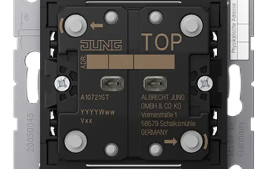 JUNG A10721ST Capteur tactile KNX F10 A/AS 2 voies, standard