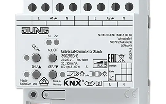 JUNG 3902REGHE KNX dimmer actuator 2-fold