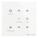 BUSCH-JAEGER TB/U6-CG Capteur tactile KNX Premium tacteo 6 fois | verre blanc | 86x86 mm