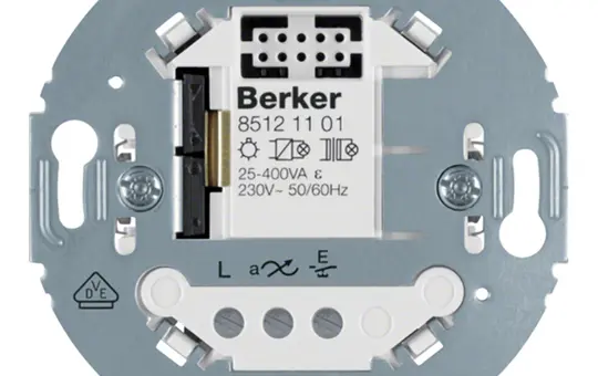 BERKER 85121101 Universal Switching Insert 1-gang, 2-wire