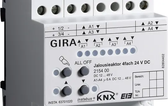 GIRA 215400 KNX blind actuator 24 V DC 4-fold