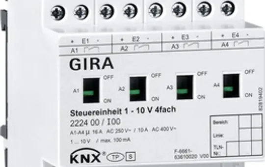 GIRA 222400 1-10 V Dimming Actuator 4-fold