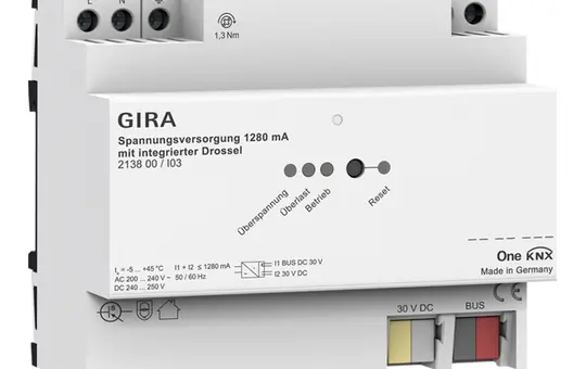 GIRA 213800 Alimentation de bus KNX 1280 mA