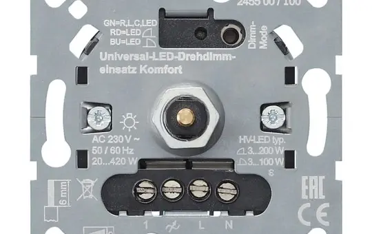 GIRA 245500 Rotary Dimmer System 3000 RLC, LED, 3-200W