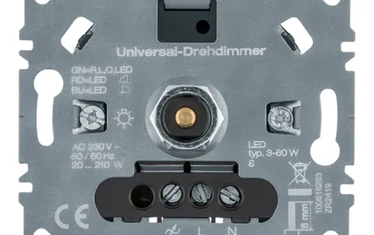 BERKER 2973 Rotary Dimmer RLC, LED, 20-210W