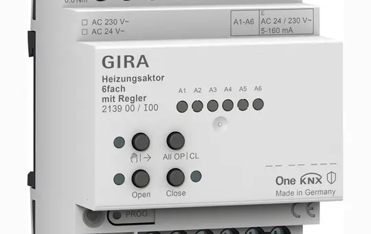 GIRA 213900 KNX heating actuator for GIRA One 6-fold