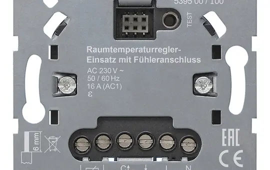 GIRA 539500 Régulateur de température ambiante Système 3000 230 V, connexion du capteur