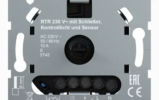 GIRA 247400 Room Temperature Controller Normally closed contact, 230 V, 10 A, indicator light, sensor