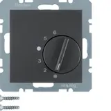 BERKER 20261606 Room Temperature Controller S.1/B.3/B.7 Changer, 230 V | anthracite matt