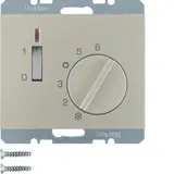 BERKER 20307104 Room Temperature Controller K.1/K.5 Opener, 230 V, off switch, indicator light | matt stainless steel