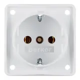 BERKER 941852502 SCHUKO socket Integro Flow screw terminals | polar white matt