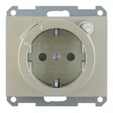 BERKER 47087004 SCHUKO socket K FI circuit breaker, touch protection | matt lacquered stainless steel