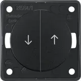 BERKER 936532510 Shutter Rocker Switch Integro Flow 2 closers | shiny black