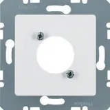 BERKER 141209 Central plate for XLR connectors polar white glossy