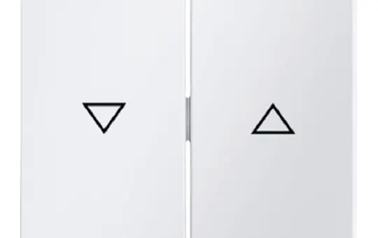BERKER 16256089 Blind Switch Series Q 2-fold | polar white velvet