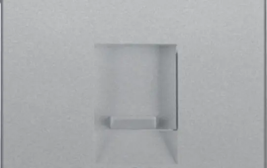 BERKER 11706084 UAE centre piece Q.1/Q.3 1-fold, label field | aluminum velvet