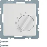 BERKER 20266089 Flush-mounted temperature controller Q.1/Q.3 Changer, 230 V | polar white matt