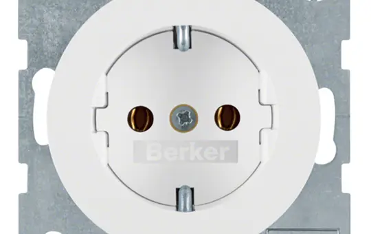 BERKER 47432089 SCHUKO socket R standard | polar white glossy