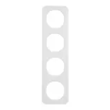 BERKER 10142189 Cover Frame R.1 4-fold | polar white glossy