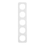 BERKER 10152189 Cover Frame R.1 5-fold | polar white glossy