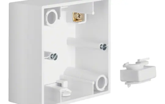 BERKER 10418989 Boîtier en saillie S.1/S.3/S.7 célibataire | blanc polaire brillant