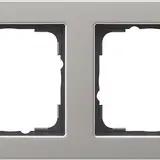 GIRA 021233 Cover Frame E2 2-fold | stainless steel