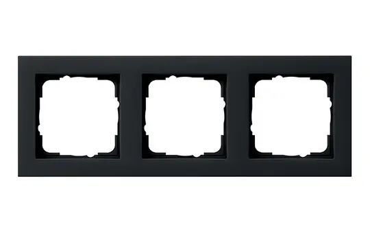 GIRA 021309 Cadre de recouvrement E2 tripler | noir mat