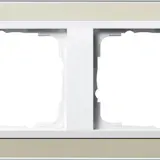 GIRA 0212773 Cover frame Event pure white 2-fold | clear sand