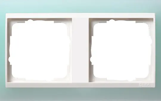 GIRA 0212395 Cover frame Event pure white 2-fold | opaque mint