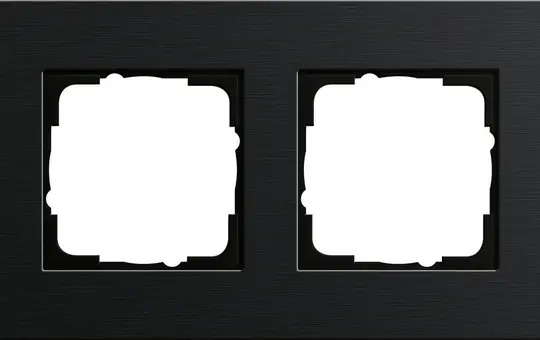 GIRA 0212126 Cadre de recouvrement Esprit 2 fois | aluminium noir