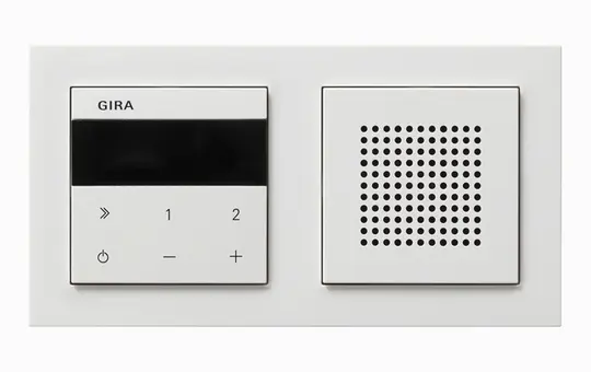 GIRA 232029 Flush-mounted Radio Set E2 IP | pure white shiny