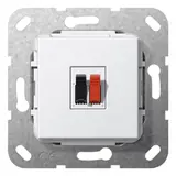 GIRA 569203 Communication Insert 1 x Speaker Connector | pure white shiny