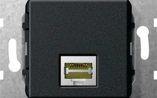 GIRA 569510 Communication Module 1 x RJ45 (coupling) | matt black