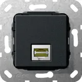 GIRA 569610 Communication Insert 1 x RJ45, LSA+ | matt black