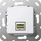 GIRA 569603 Communication Insert 1 x RJ45, LSA+ | pure white shiny