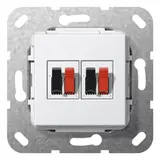 GIRA 569303 Communication Insert 2 x speaker connection | pure white shiny