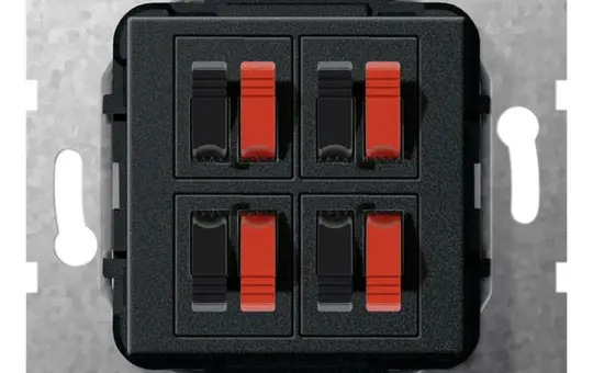 GIRA 569410 Communication insert 4 x Speaker Connector | matt black
