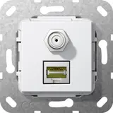 GIRA 569703 Communication Insert RJ45/F socket, LSA+/coupling | pure white shiny